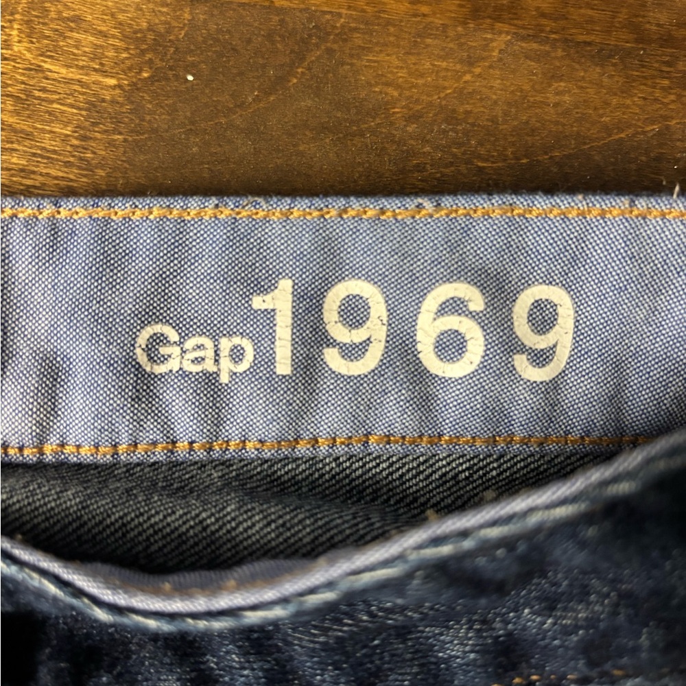 GAP Real Straight Denim Jeans in Dark Blue